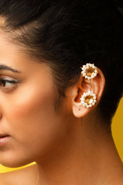 Pearl Bunch Embellished Ear Cuff 