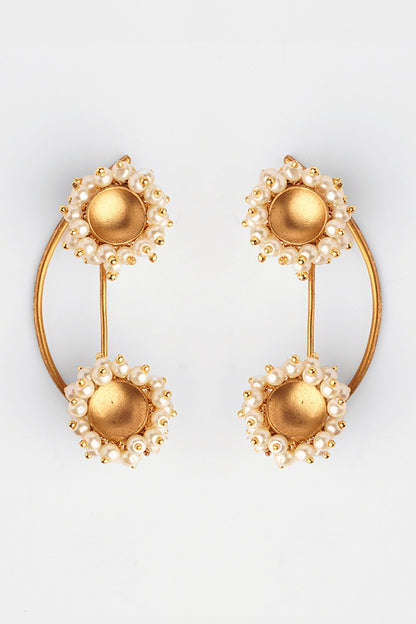 Pearl Bunch Embellished Ear Cuff 