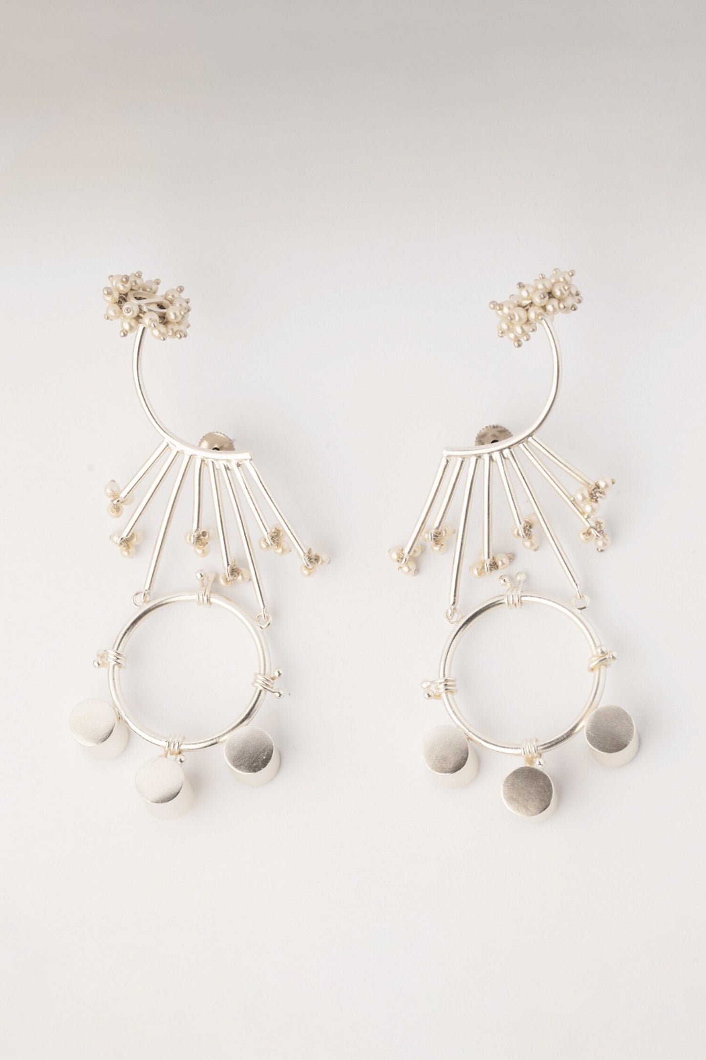 Pearl Clover Bunch Earrings 