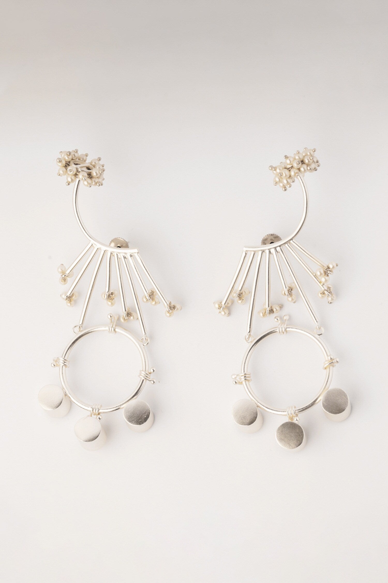 Pearl Clover Bunch Earrings 