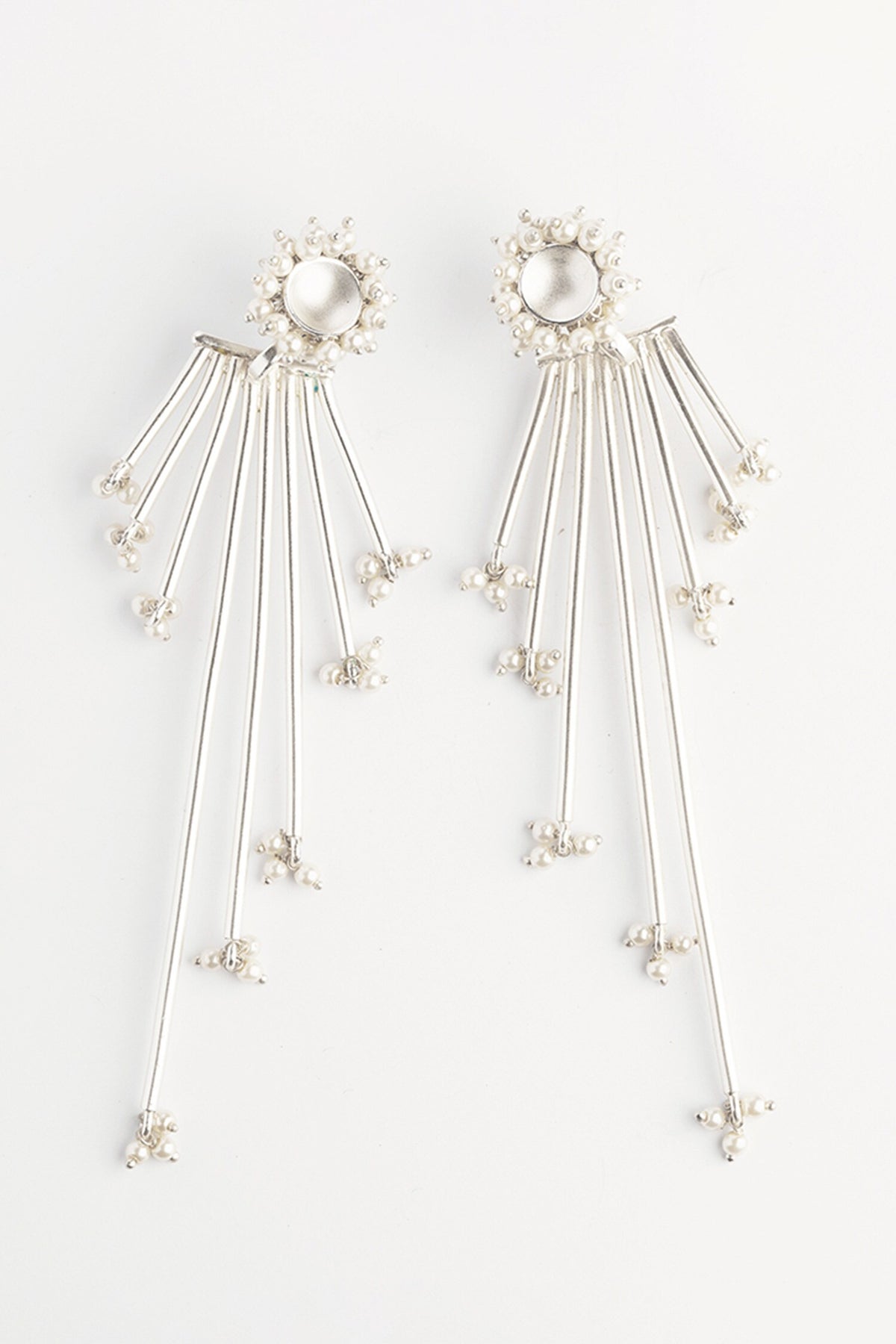 Pearl Cosmic Ray Earrings 
