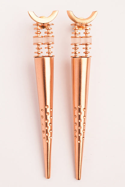 Piercing Night Spike Carved Earrings 