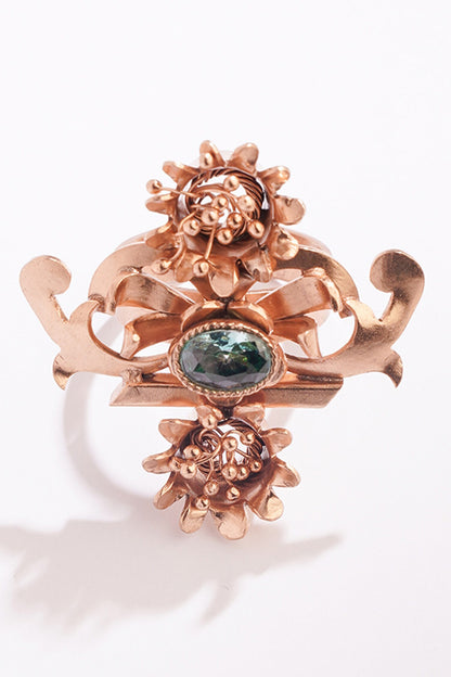 Piscean Flame Carved Ring 