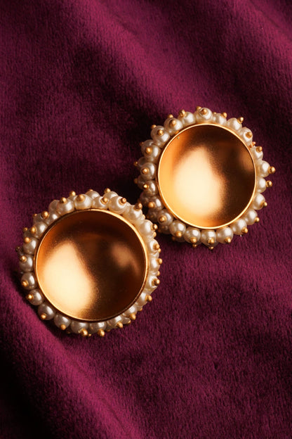 Deity Jhallar Pearl Embellished Earrings 