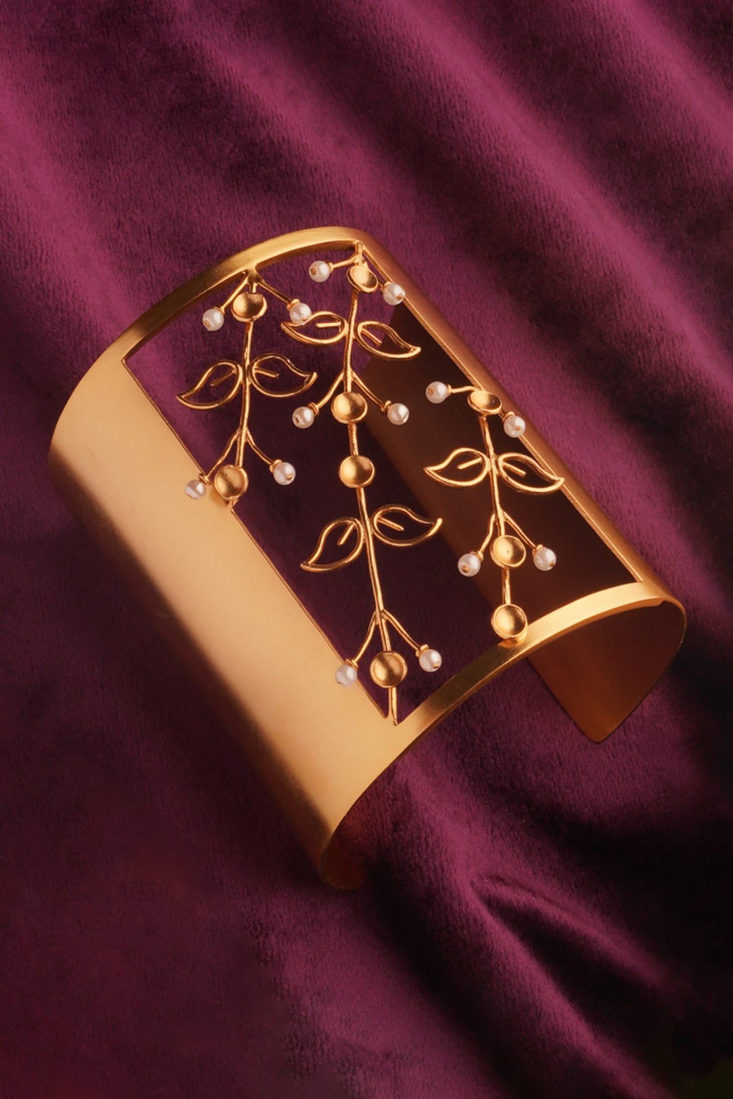 Fern Carved Cutwork Cuff 