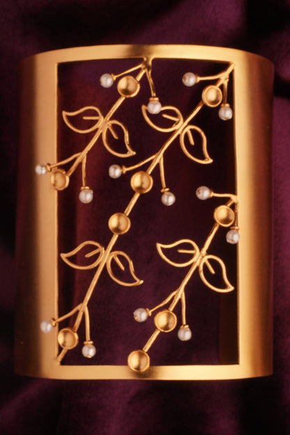 Fern Carved Cutwork Cuff 