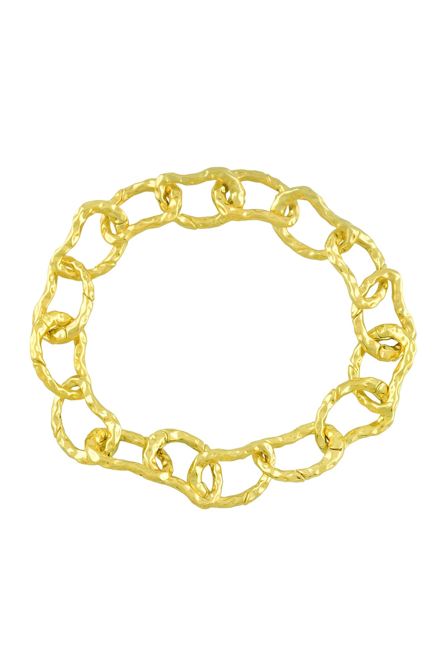 Molten Textured Chain Link Anklet 