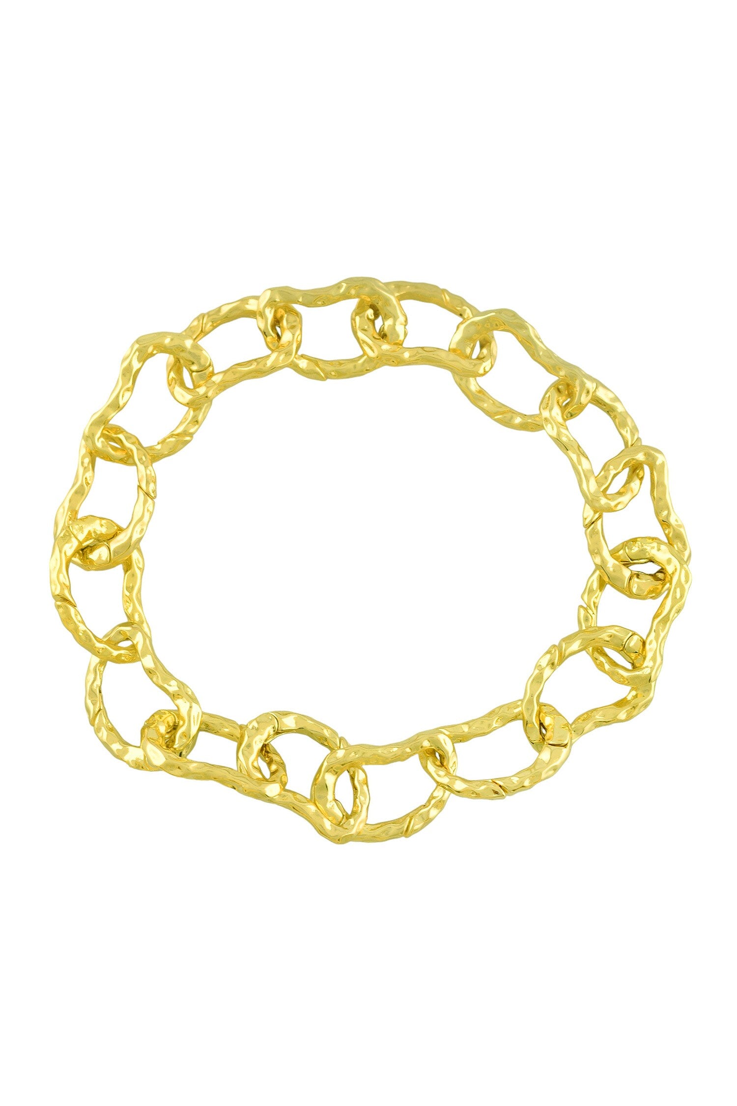 Molten Textured Chain Link Anklet 