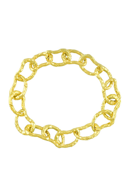 Molten Textured Chain Link Anklet 