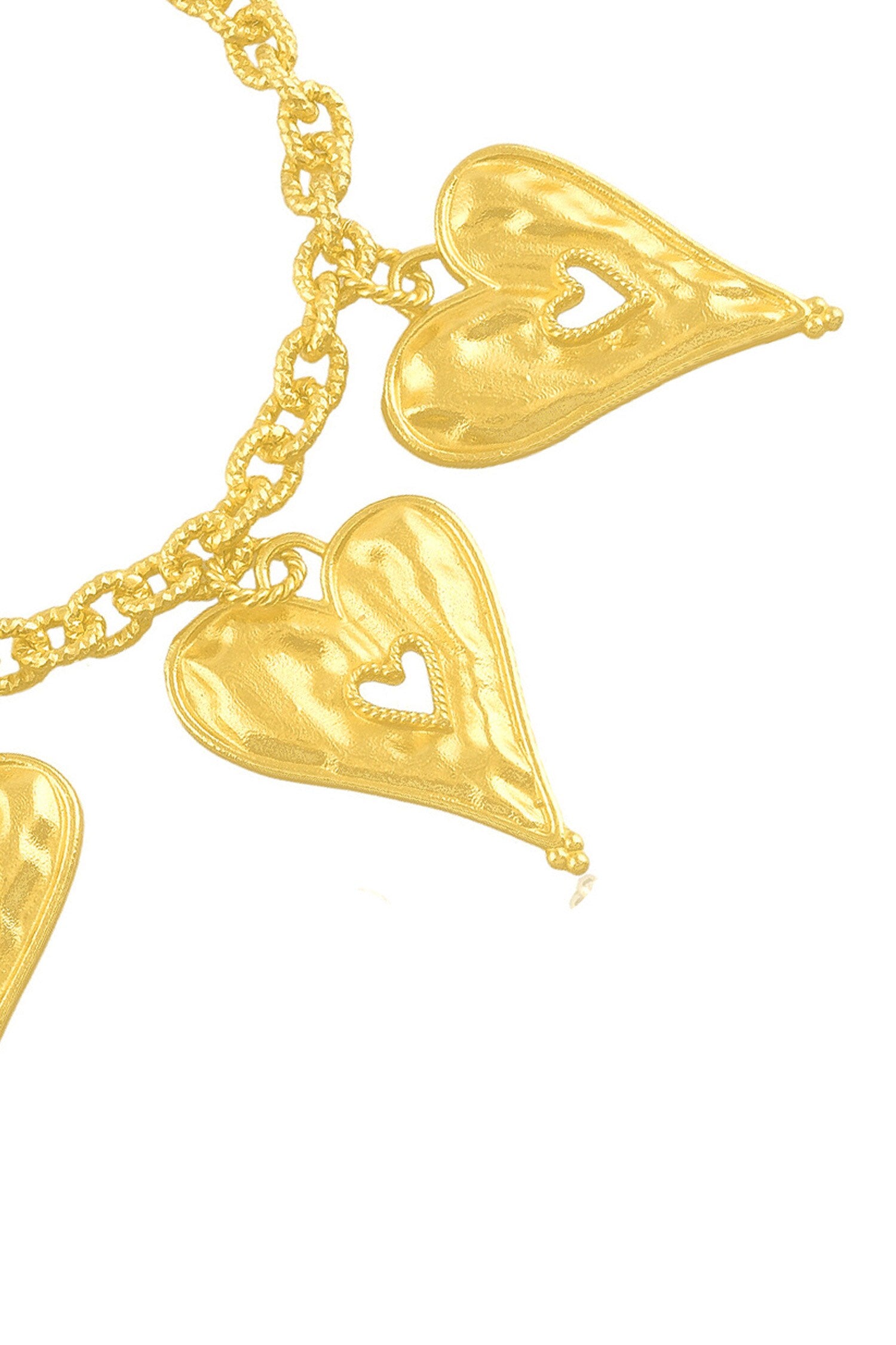Molten Textured Heart Bracelet 