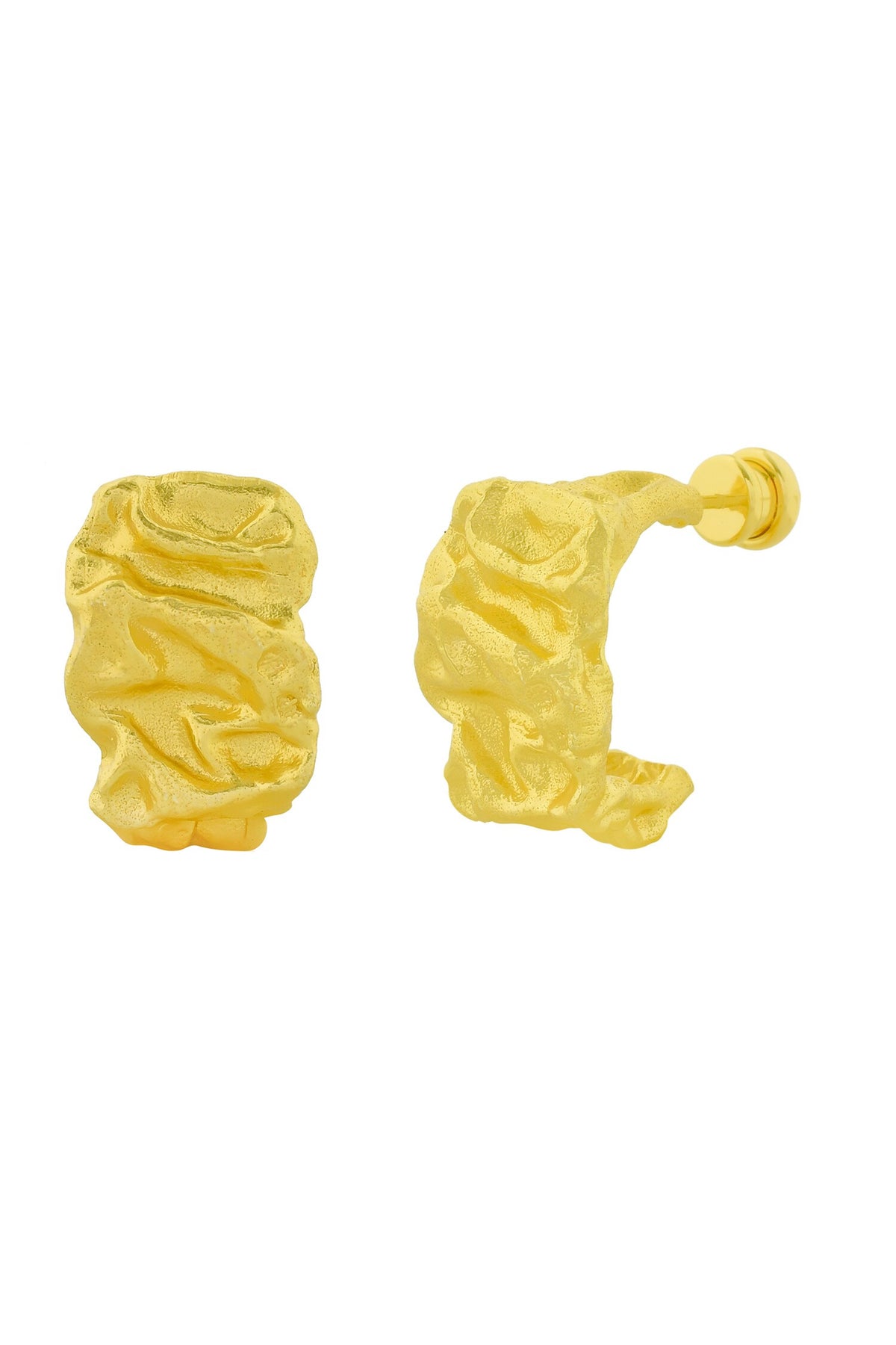Chunky Crumpled Molten Hoops 