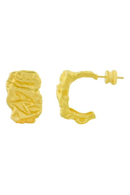 Chunky Crumpled Molten Hoops 