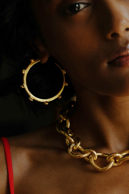 Chunky Dotted Hoops 