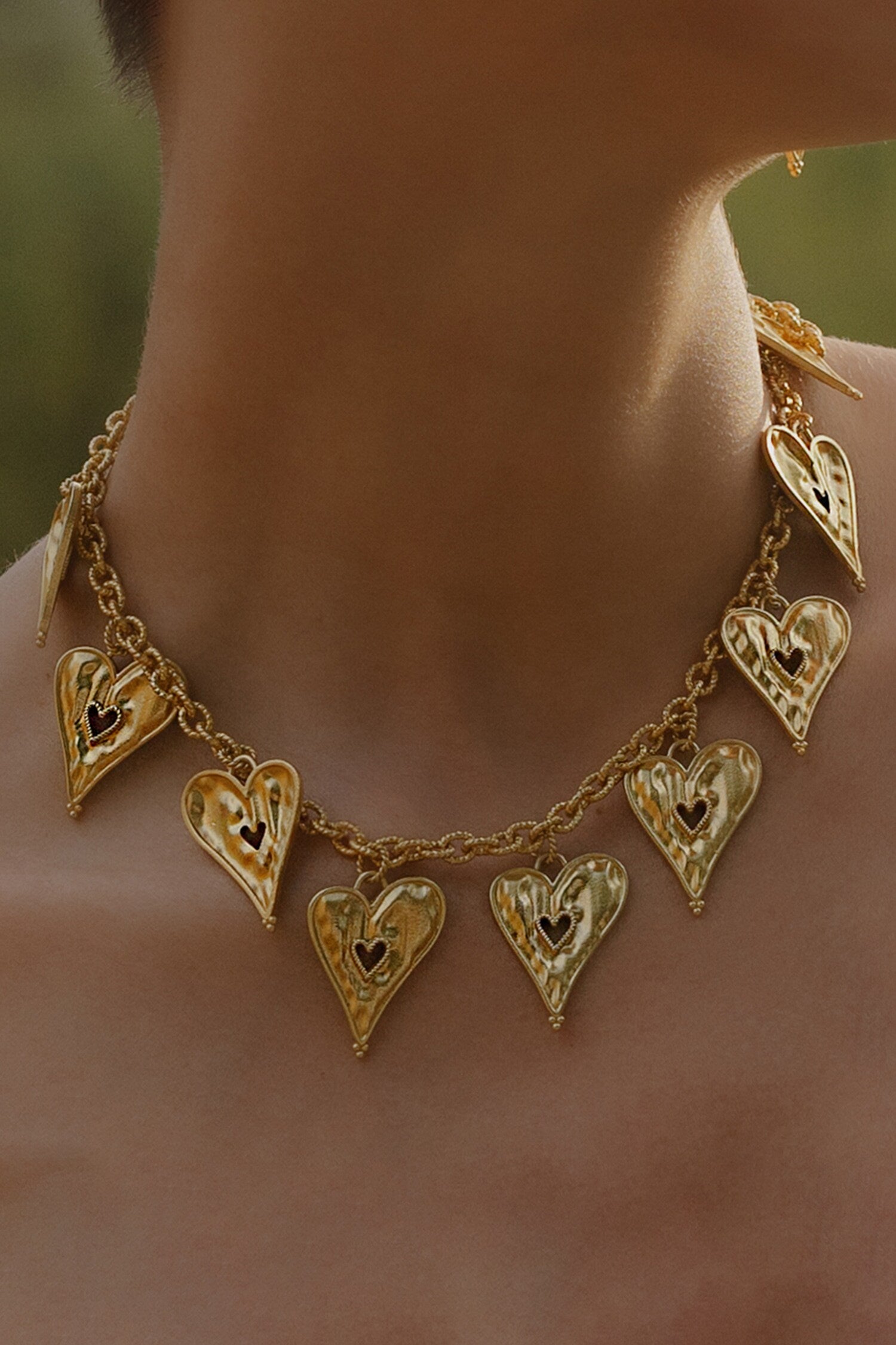 Textured Heart Necklace 