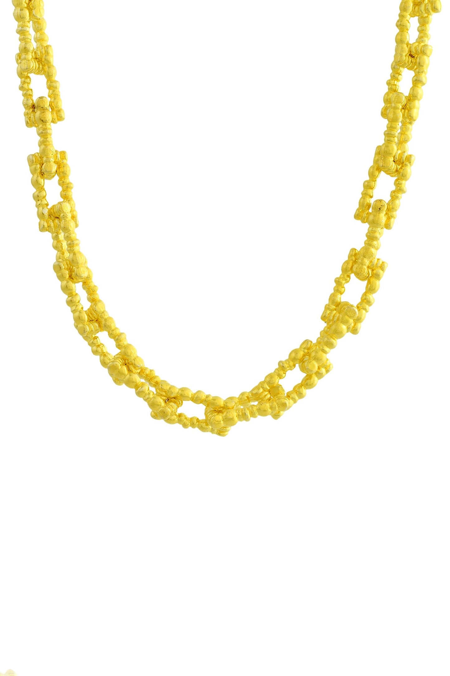 Recycled Bronze Dotted Link Chain Necklace 
