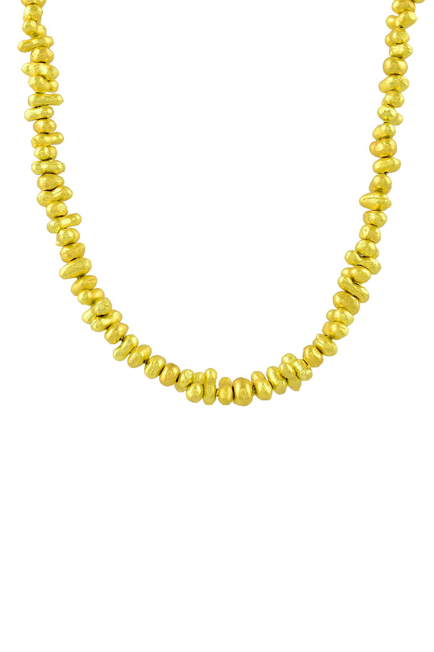 Recycled Bronze Molten Beaded Chain Necklace 