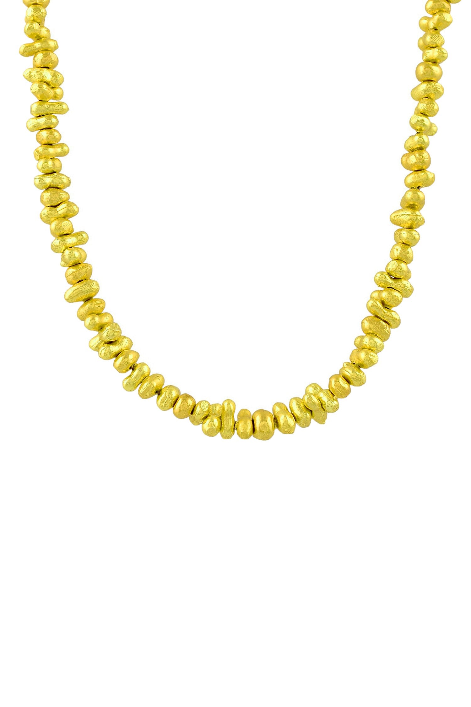Recycled Bronze Molten Beaded Chain Necklace 