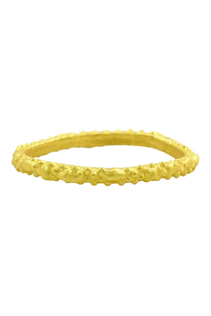 Recycled Bronze Granulated Band Stack Rings - Set Of 4 