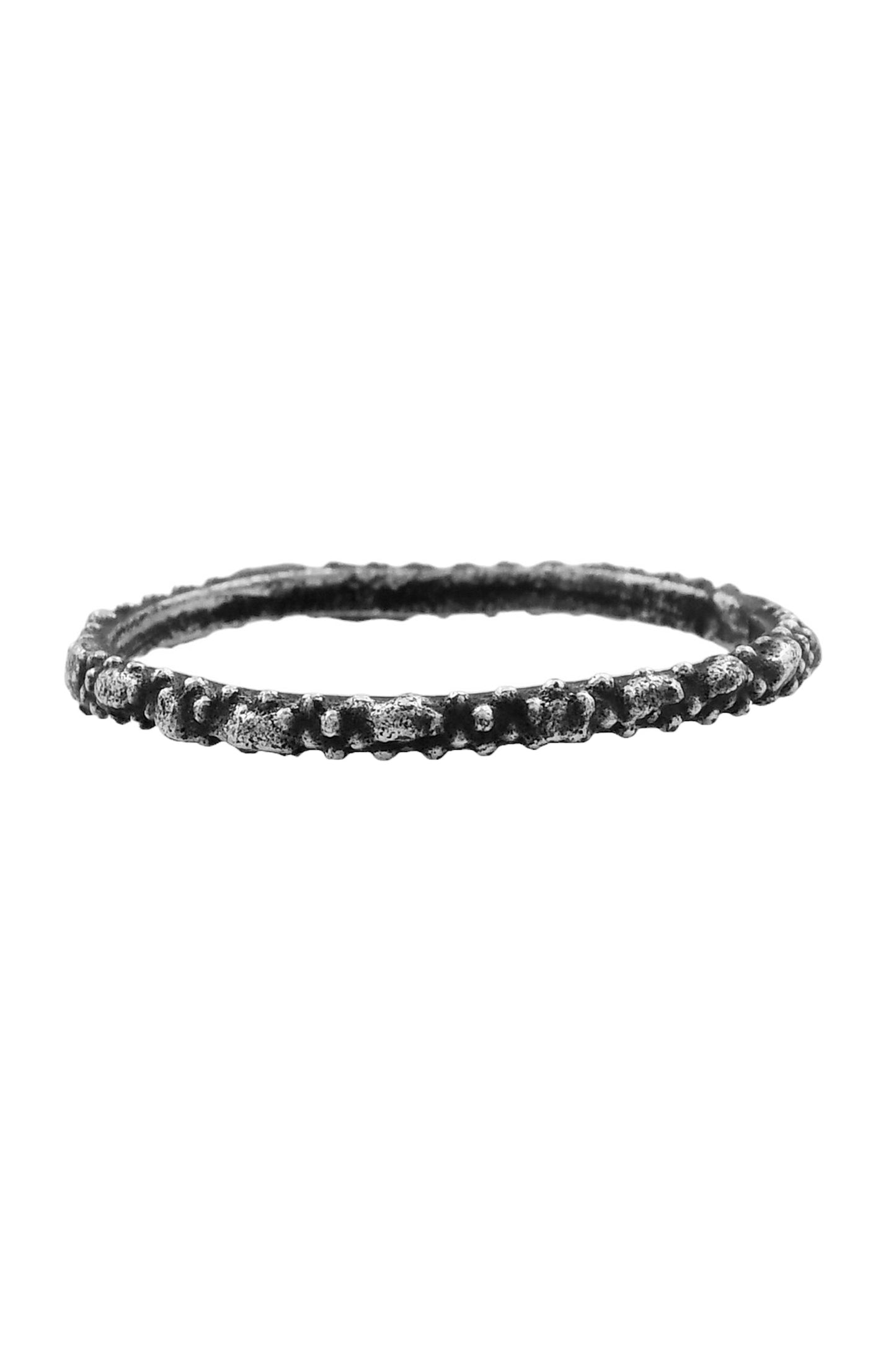 Recycled Bronze Granulated Band Stack Rings - Set Of 4 