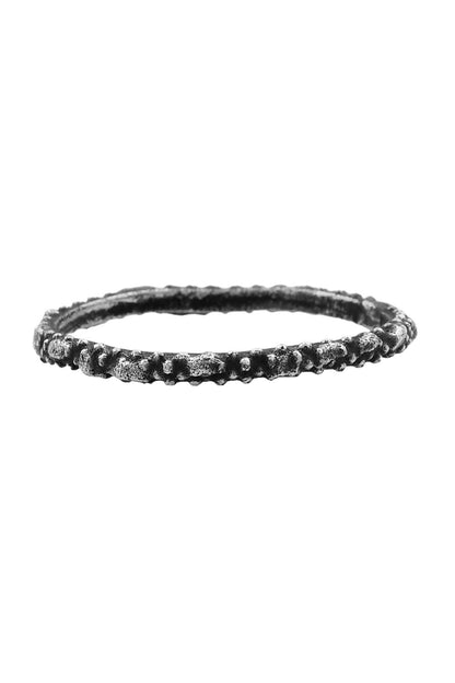 Recycled Bronze Granulated Band Stack Rings - Set Of 4 