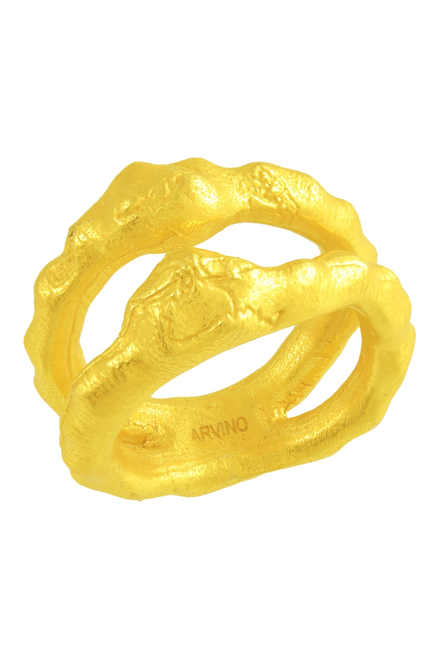 Recycled Bronze Molten Dual Band Ring 
