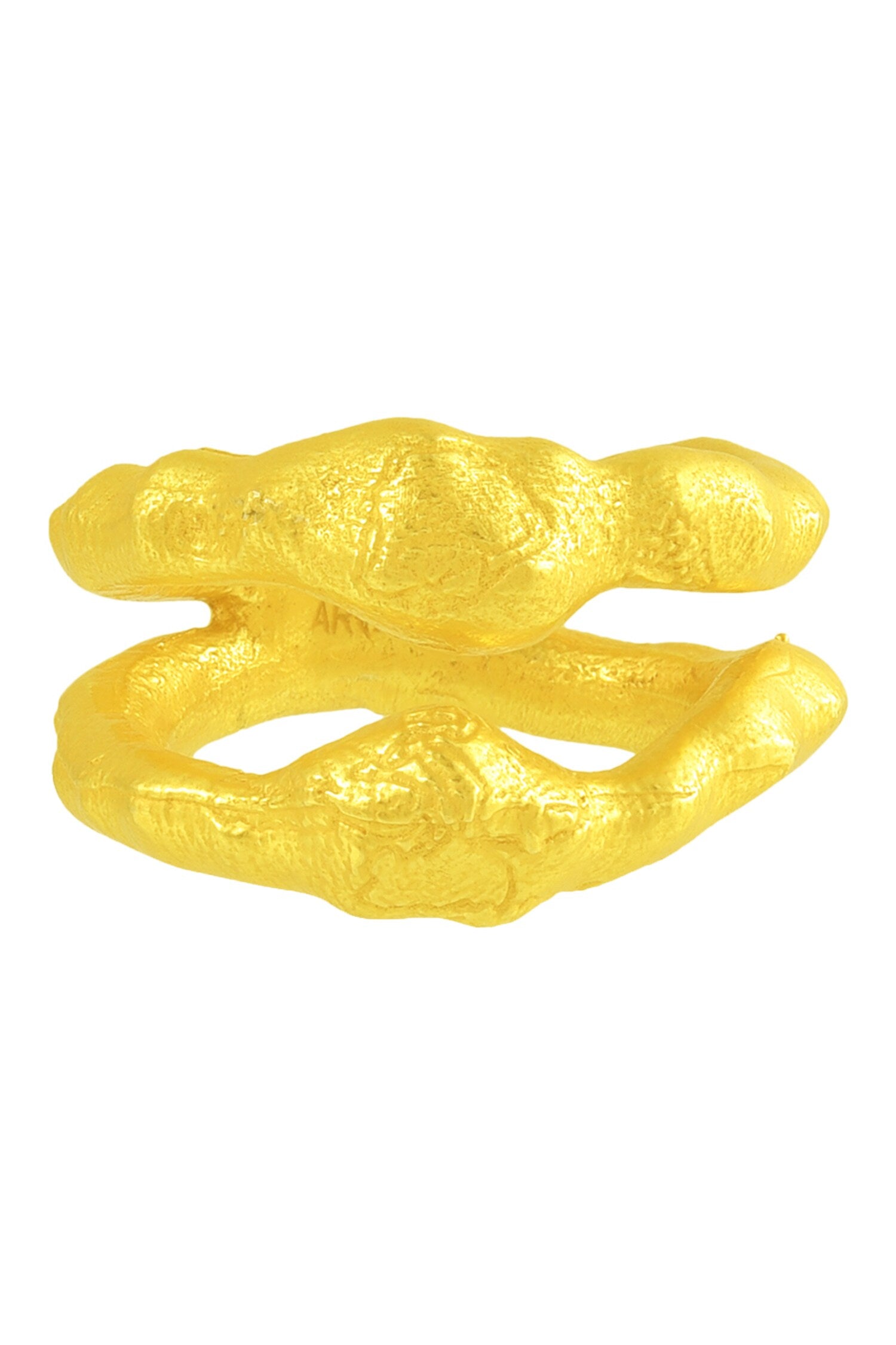 Recycled Bronze Molten Dual Band Ring 