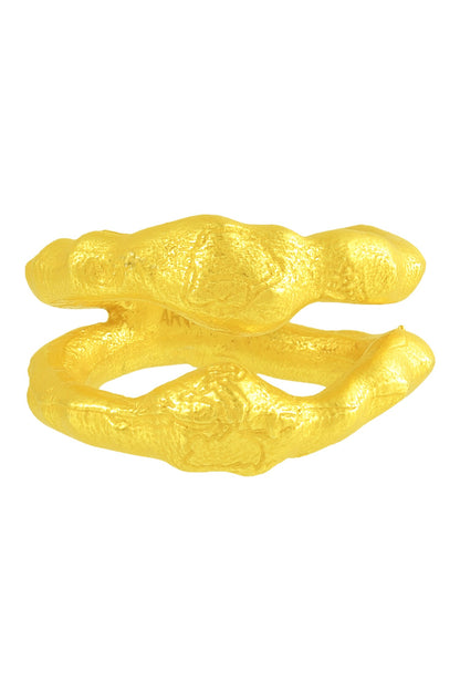 Recycled Bronze Molten Dual Band Ring 