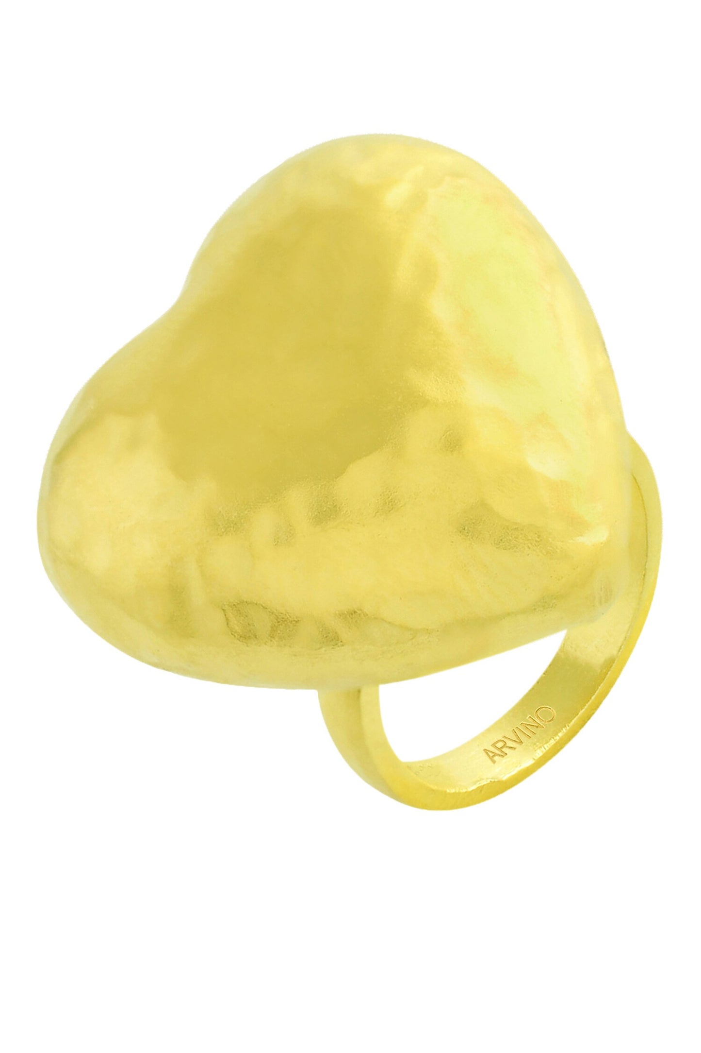Recycled Bronze Chunky Textured Heart Ring 