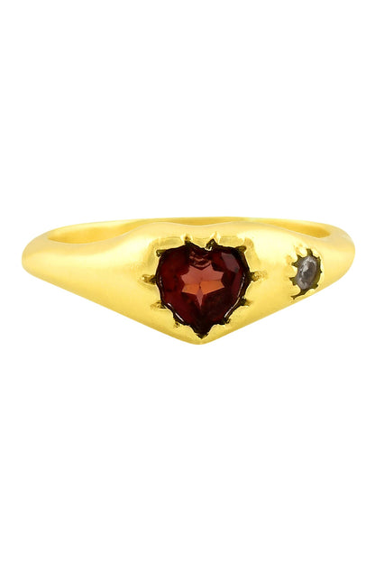 Garnet Stones Embellished Ring 