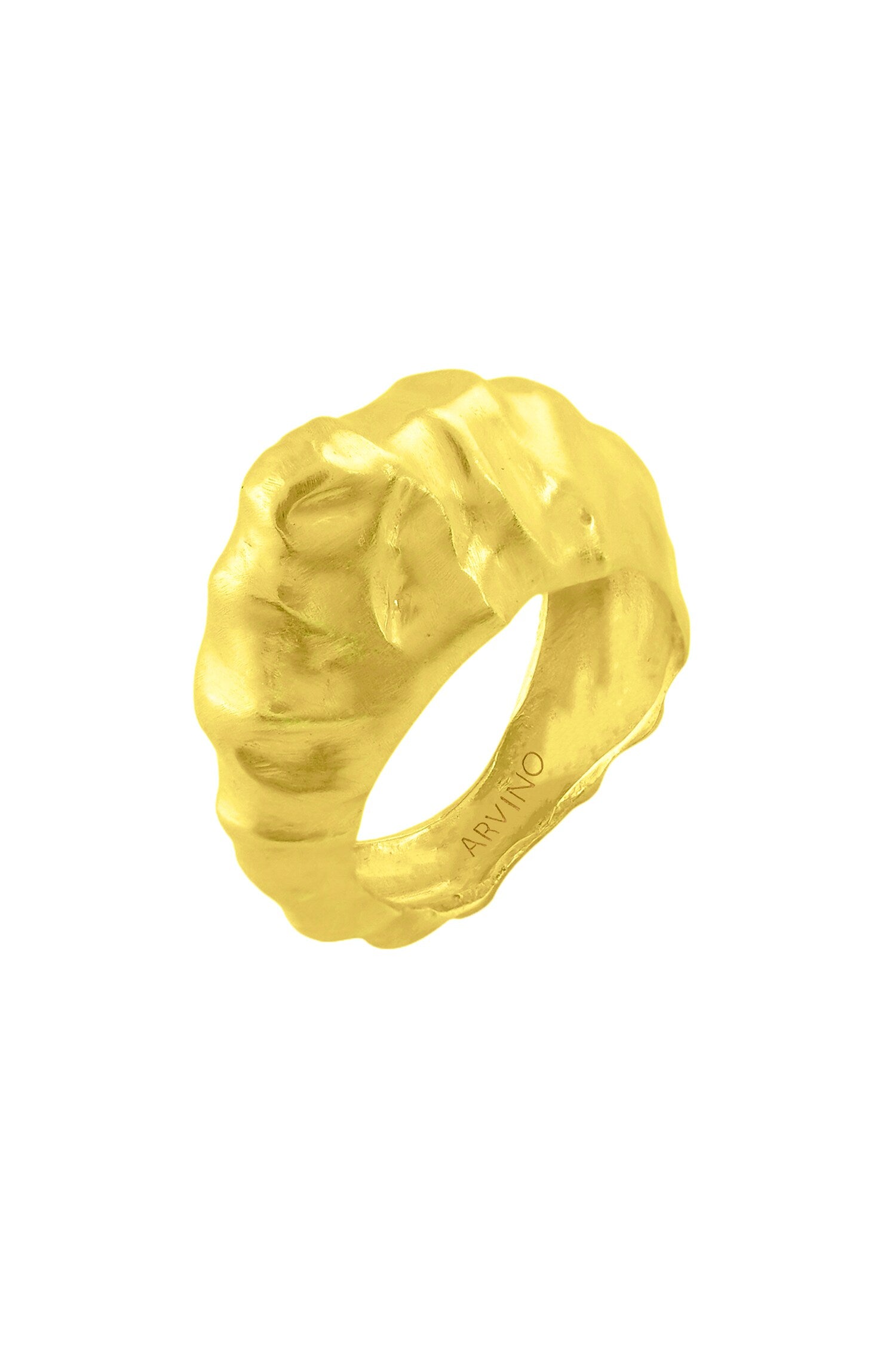 Recycled Bronze Textured Foil Ring 