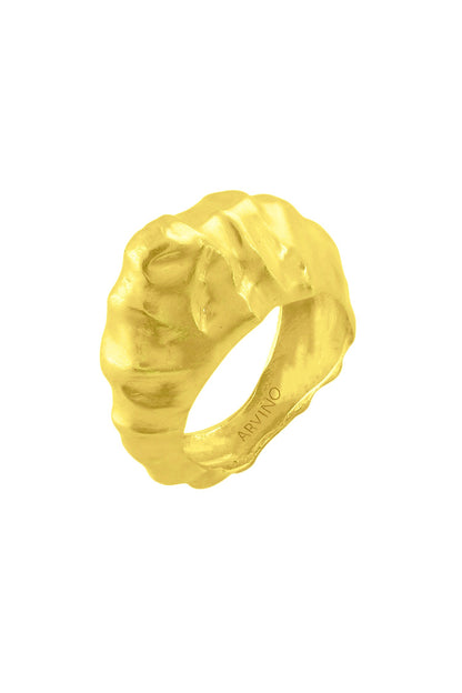 Recycled Bronze Textured Foil Ring 