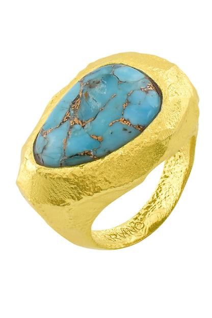 Turquoise Beaded Embellished Ring 