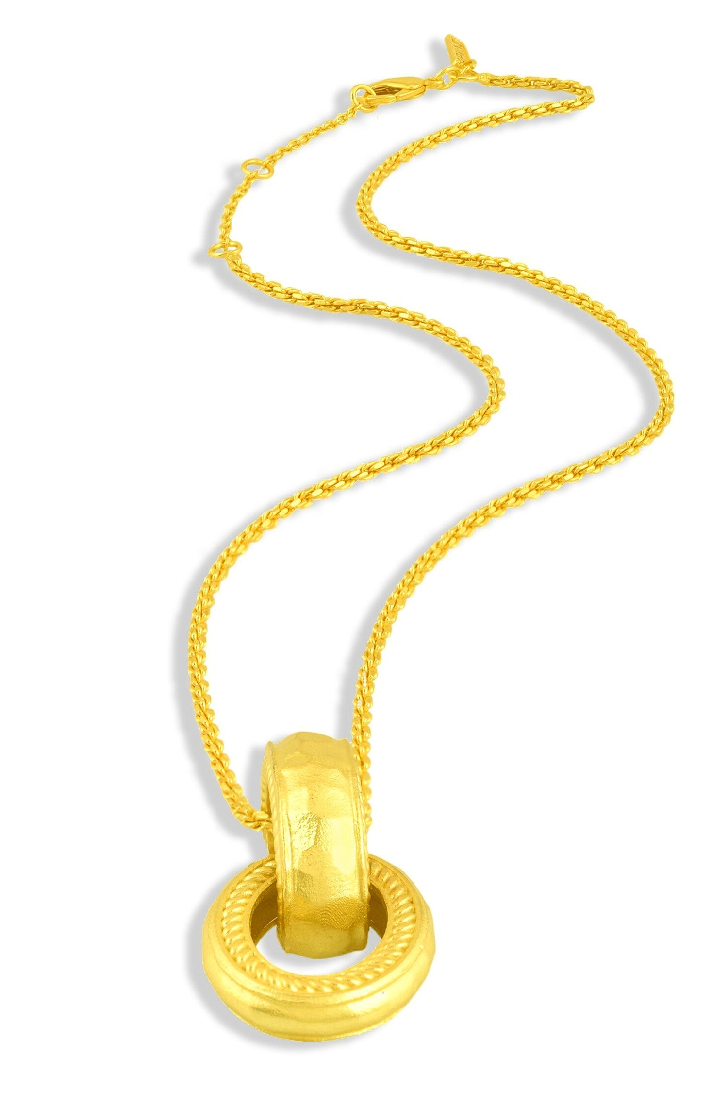 Chunky Interloop Pendant Necklace 