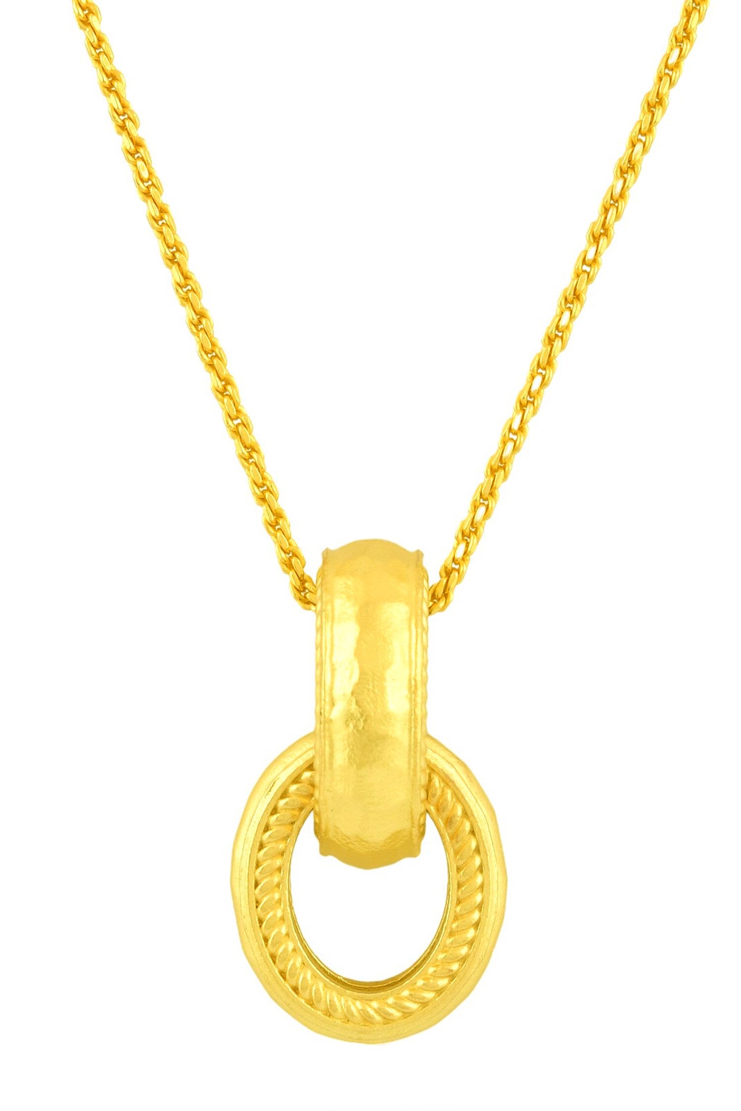 Chunky Interloop Pendant Necklace 