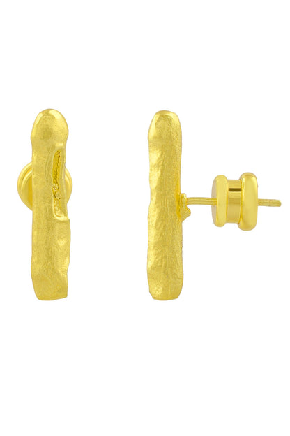 Cylindrical Bar Stud Earrings 