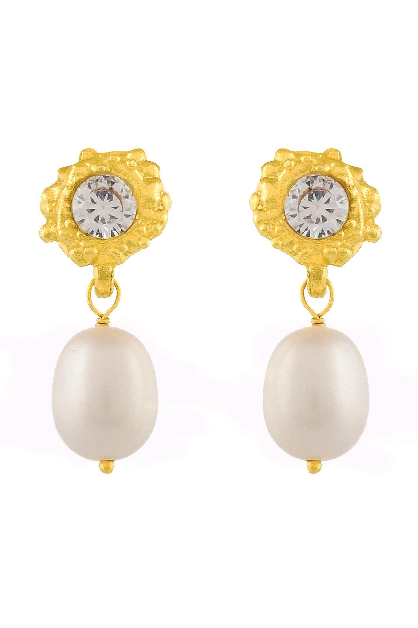 Dainty Drop Pearl Earrings 