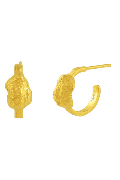 Solid Nugget Half Hoop 