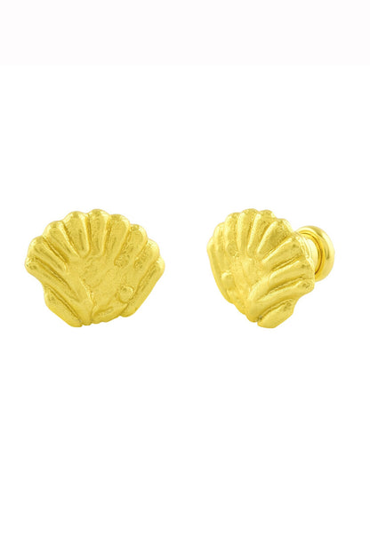 Sea Shell Large Stud Earrings 