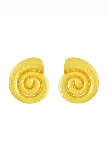 Textured Shell Stud Earrings 