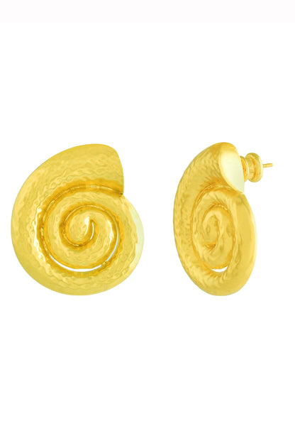 Textured Shell Stud Earrings 