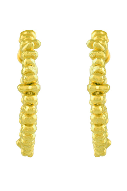 Molten Beaded Spiral Earrings 