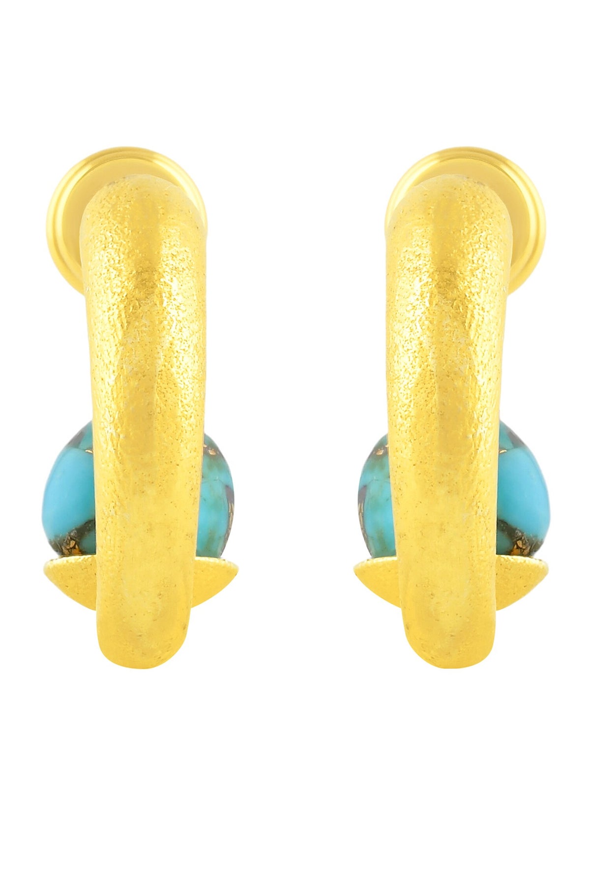 Chunky Turquoise Hoops 