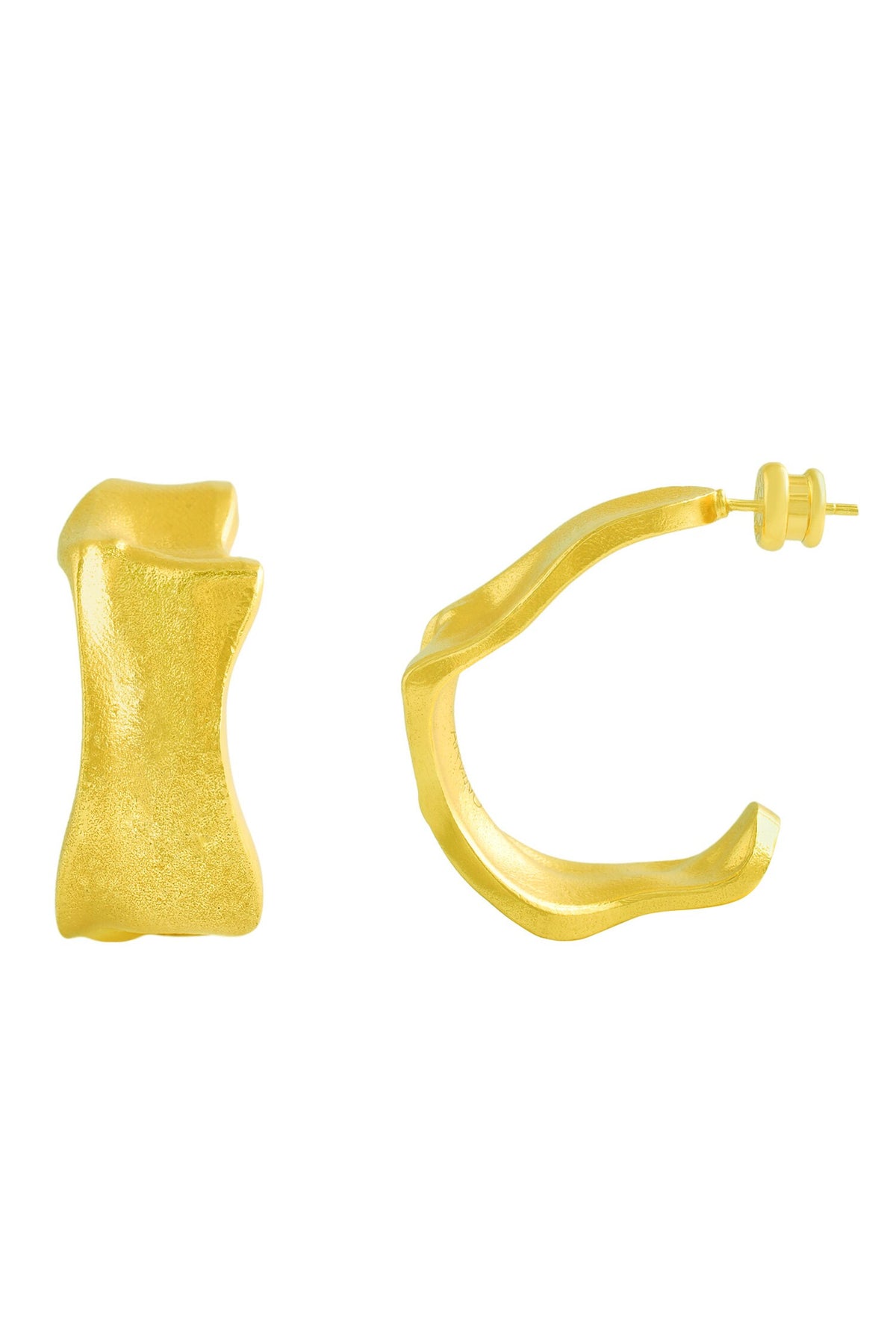 Crimped Textured Hoops 