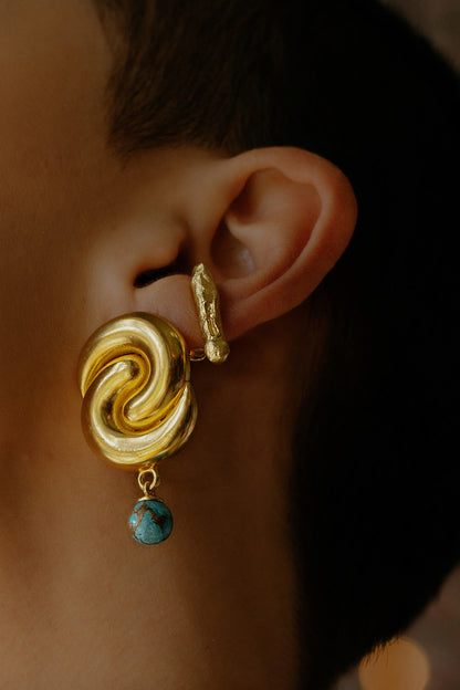 Southwest Stone Embellished Drop Earrings 