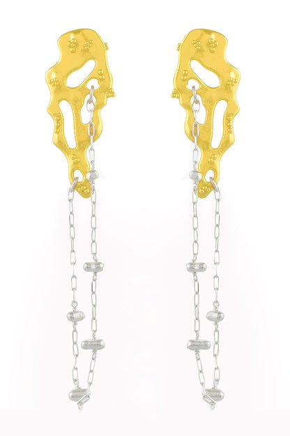 Molten Carved Dangler Earrings 