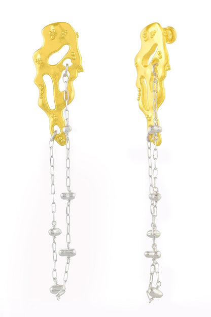 Molten Carved Dangler Earrings 