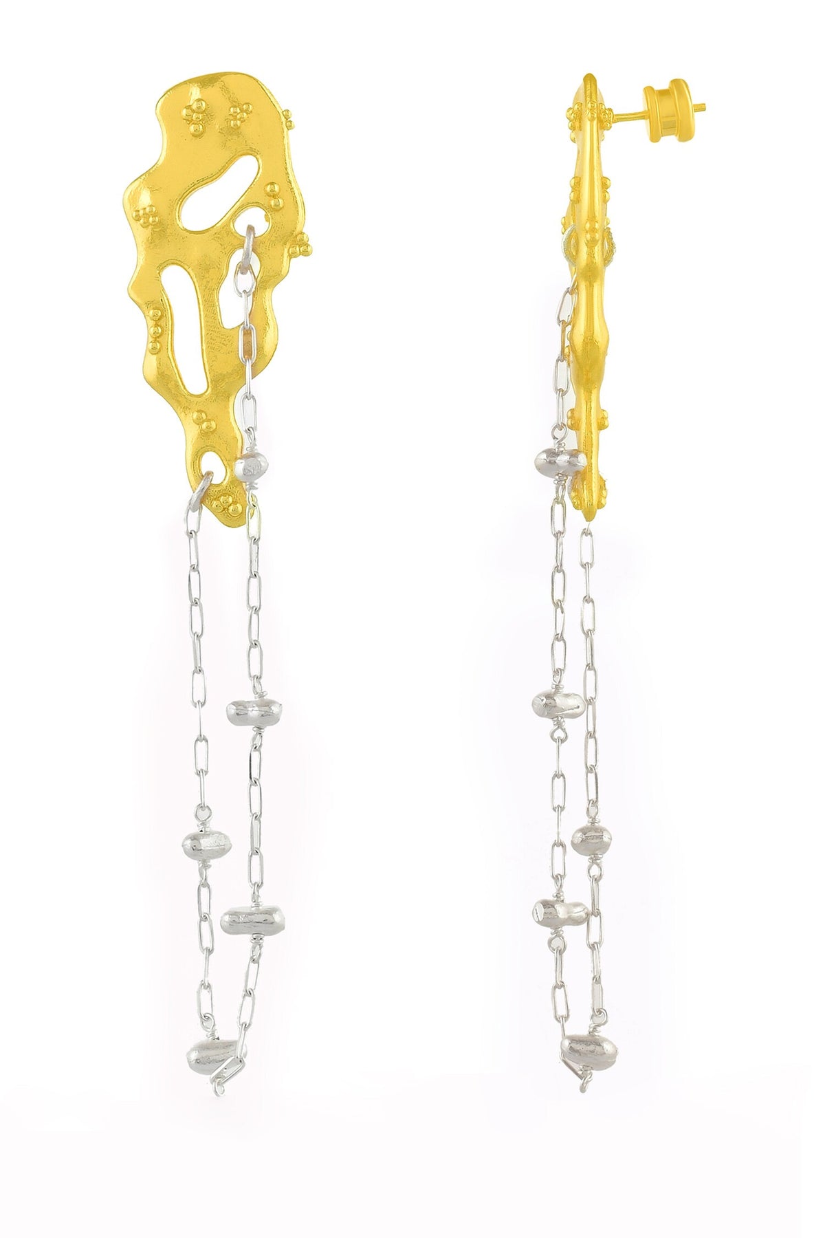 Molten Carved Dangler Earrings 