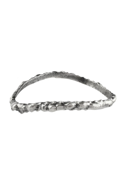 Oxidised Rowdy Textured Bangle 