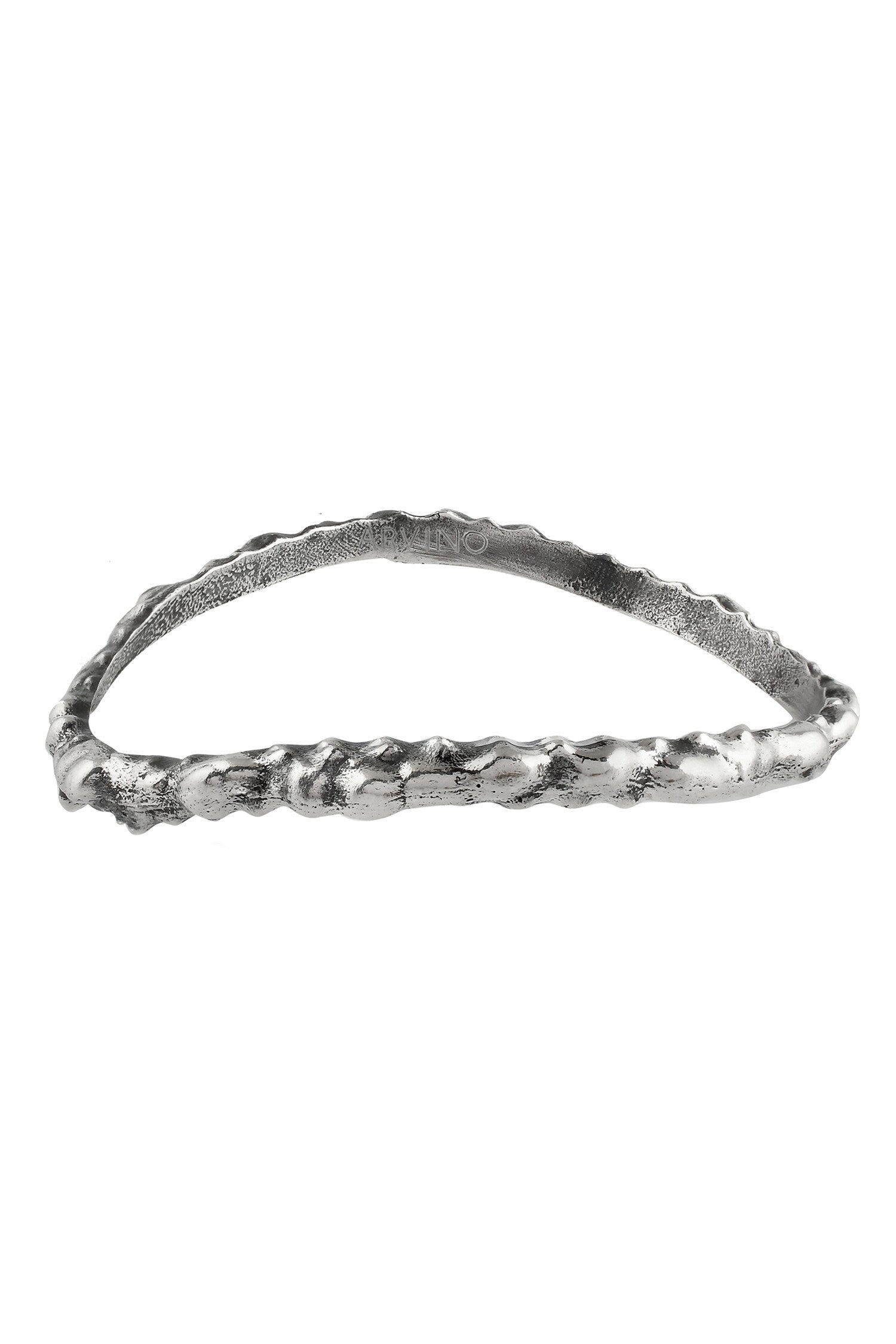 Oxidised Rowdy Textured Pattern Bangle 