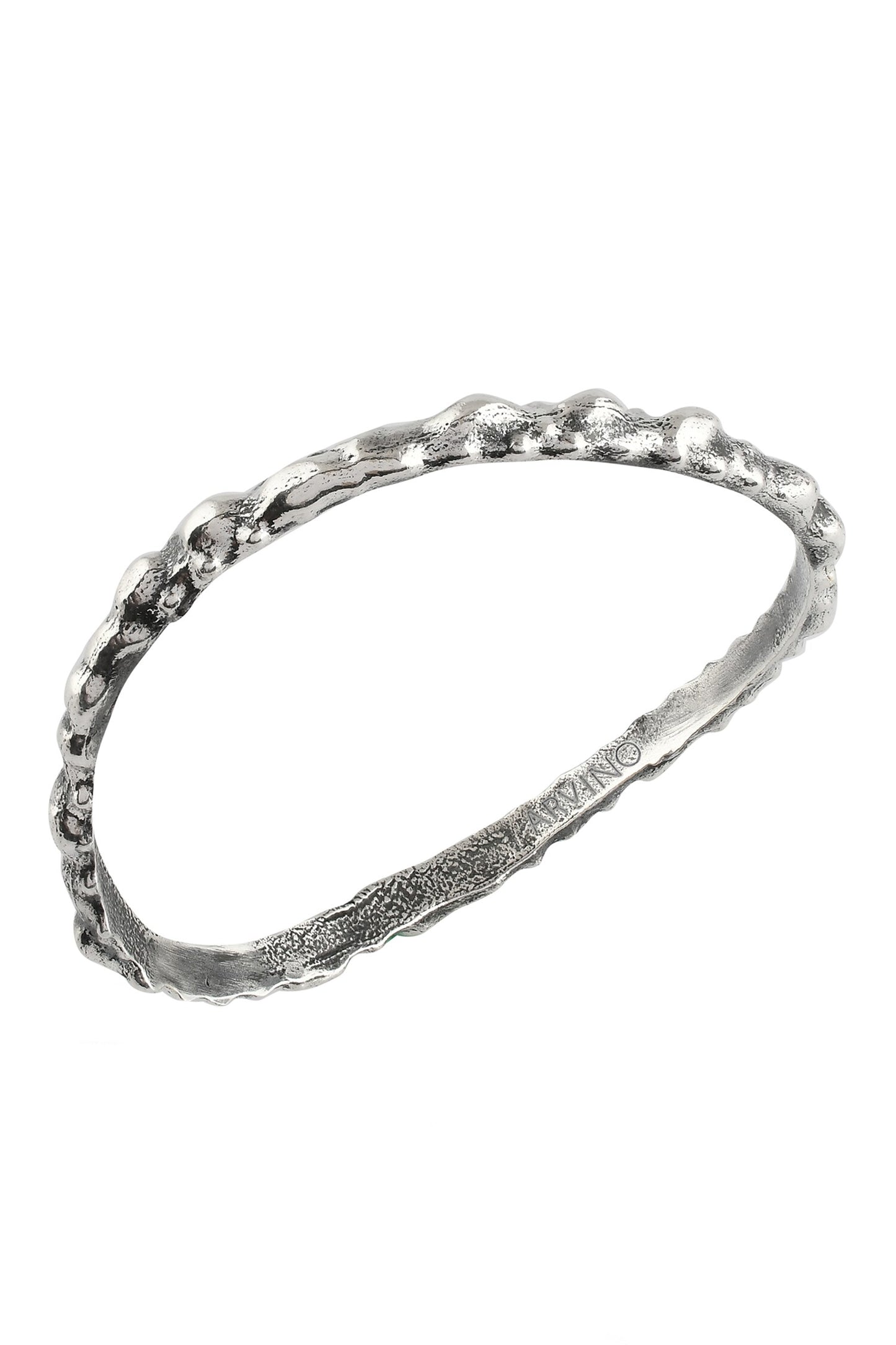 Oxidised Rowdy Textured Pattern Bangle 